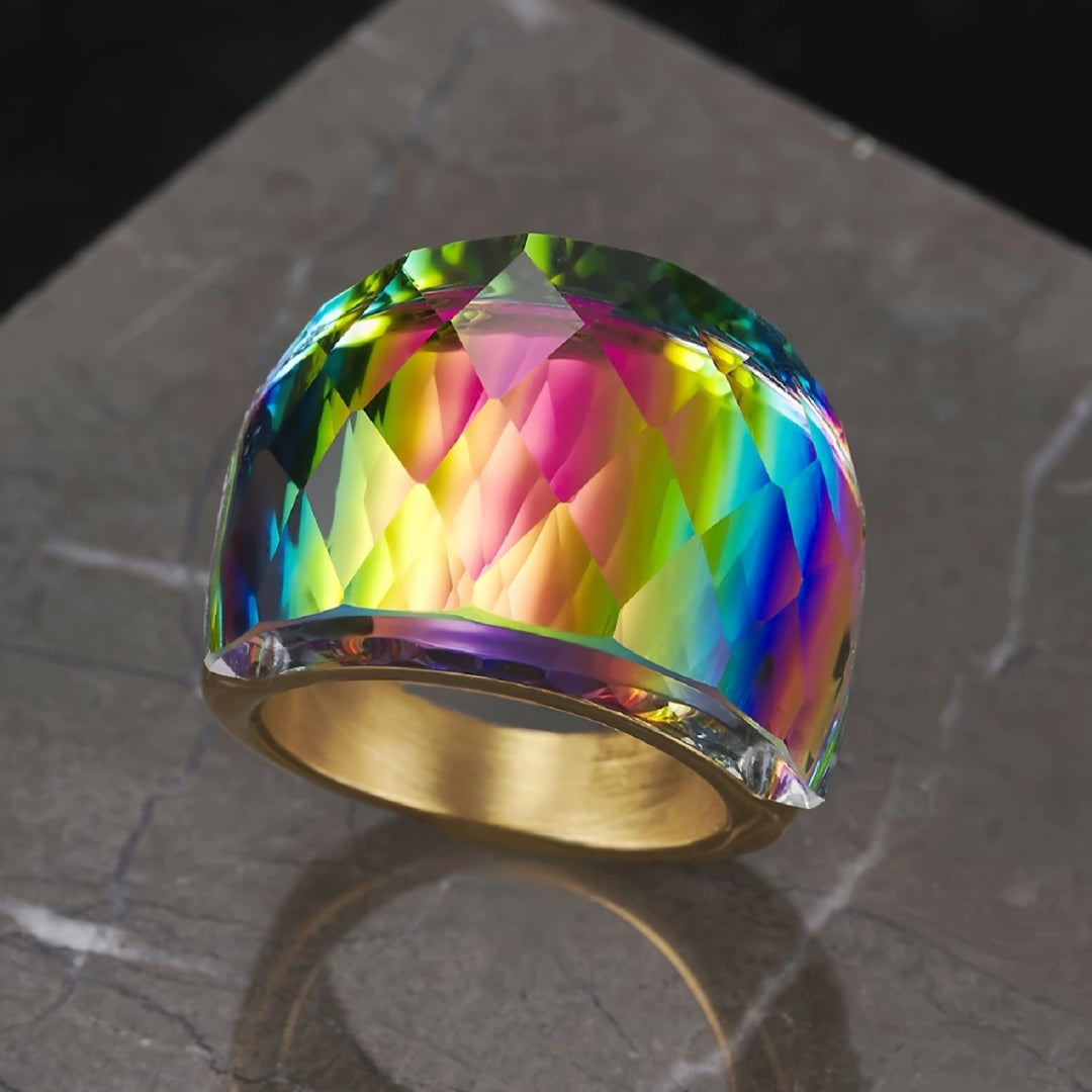 Almie – Ring Goldfarben Mehrfarbig