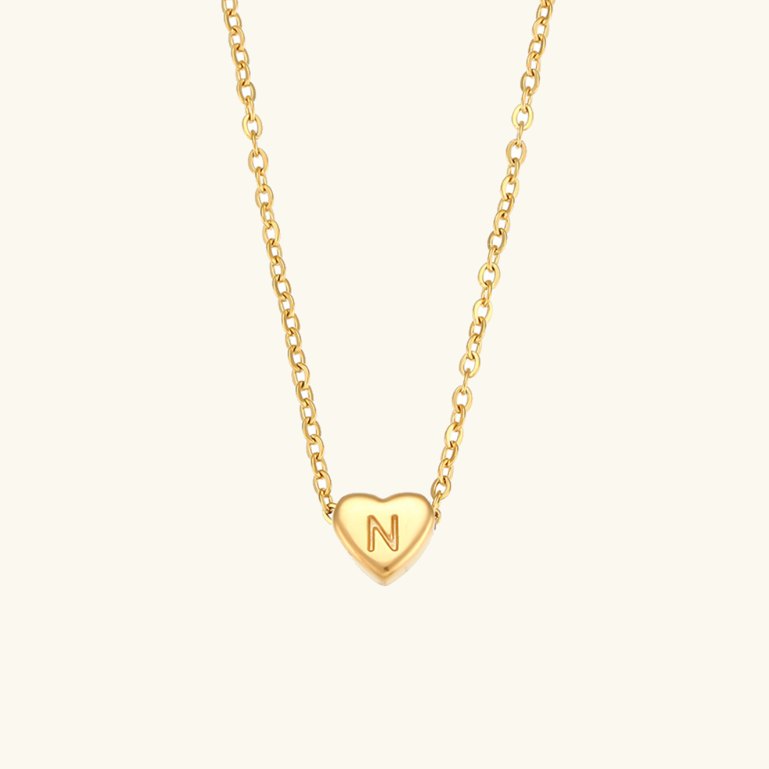 Herz - Initiale Gold Halskette
