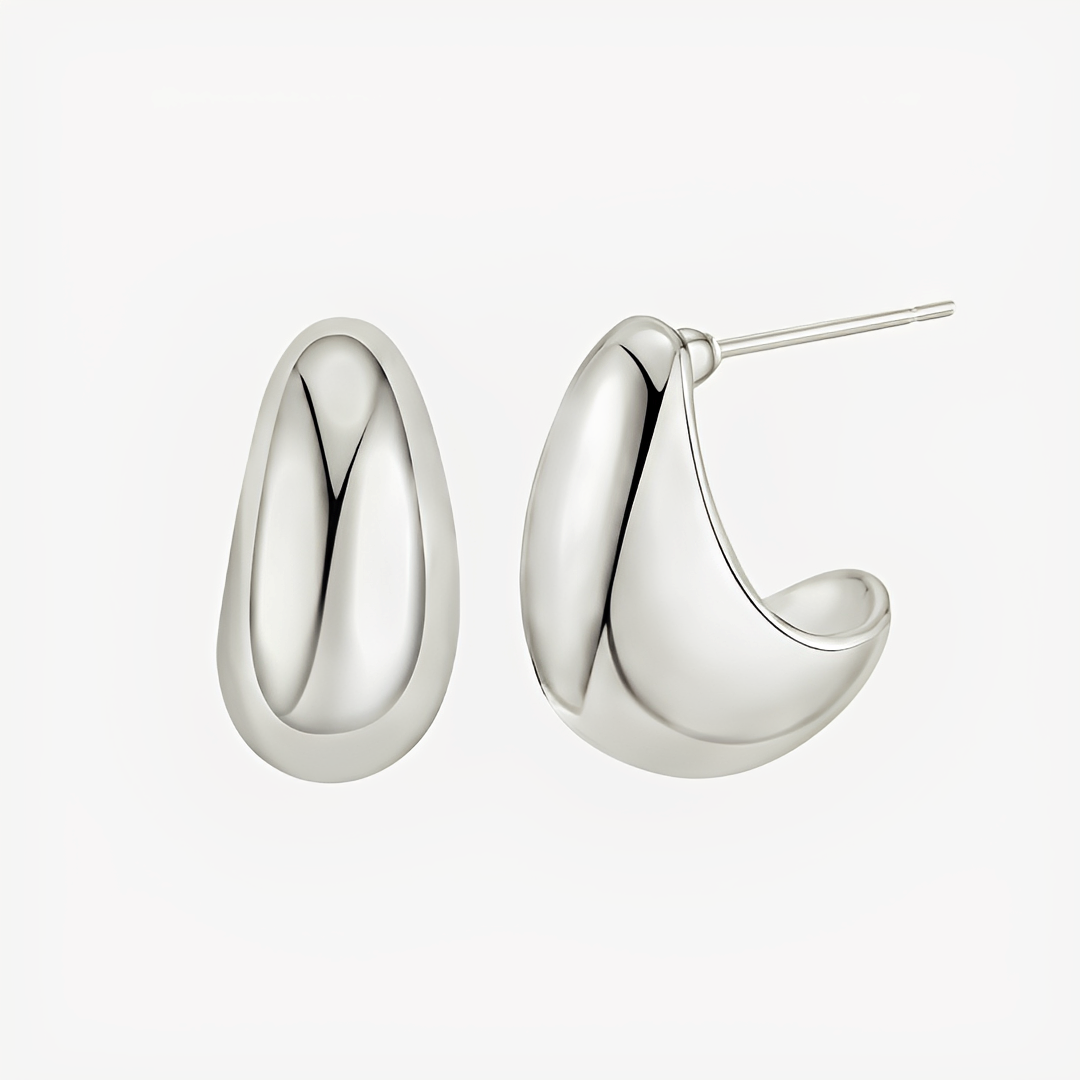 Alya – Minimalistische Tropfenohrringe aus Metall