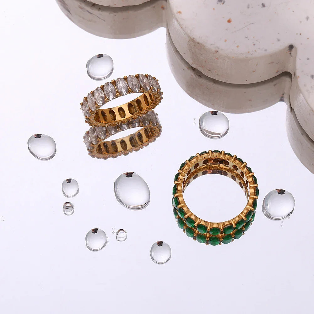 Antoinette – Goldener Sonnenwende-Diamantring