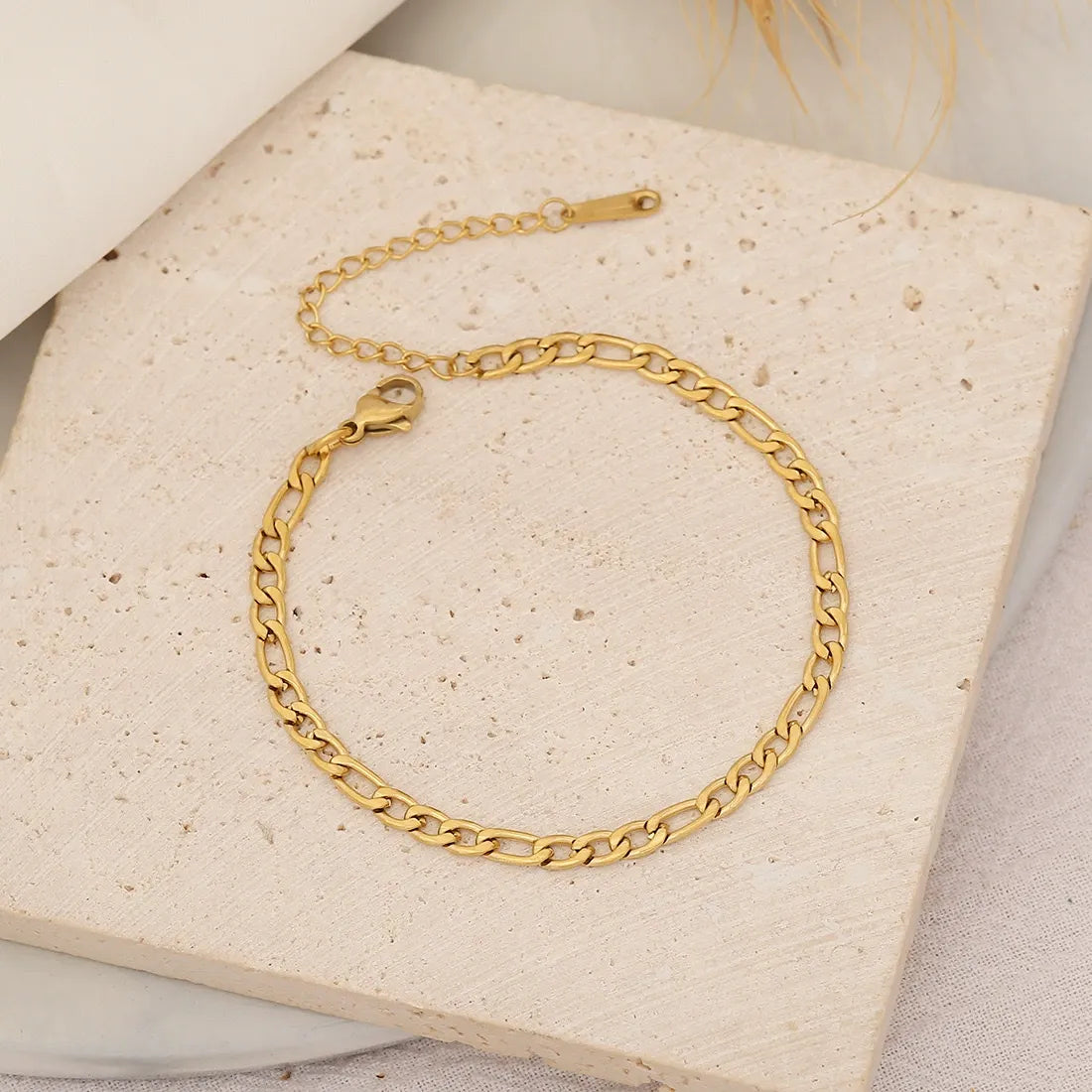 Figaro – Knöchel Goldene Kette