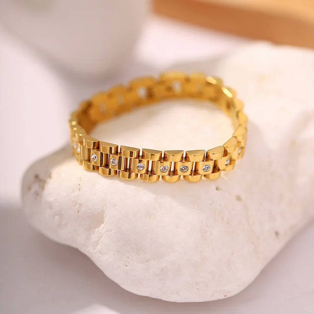 Cara – Armband Uhrkette Gold