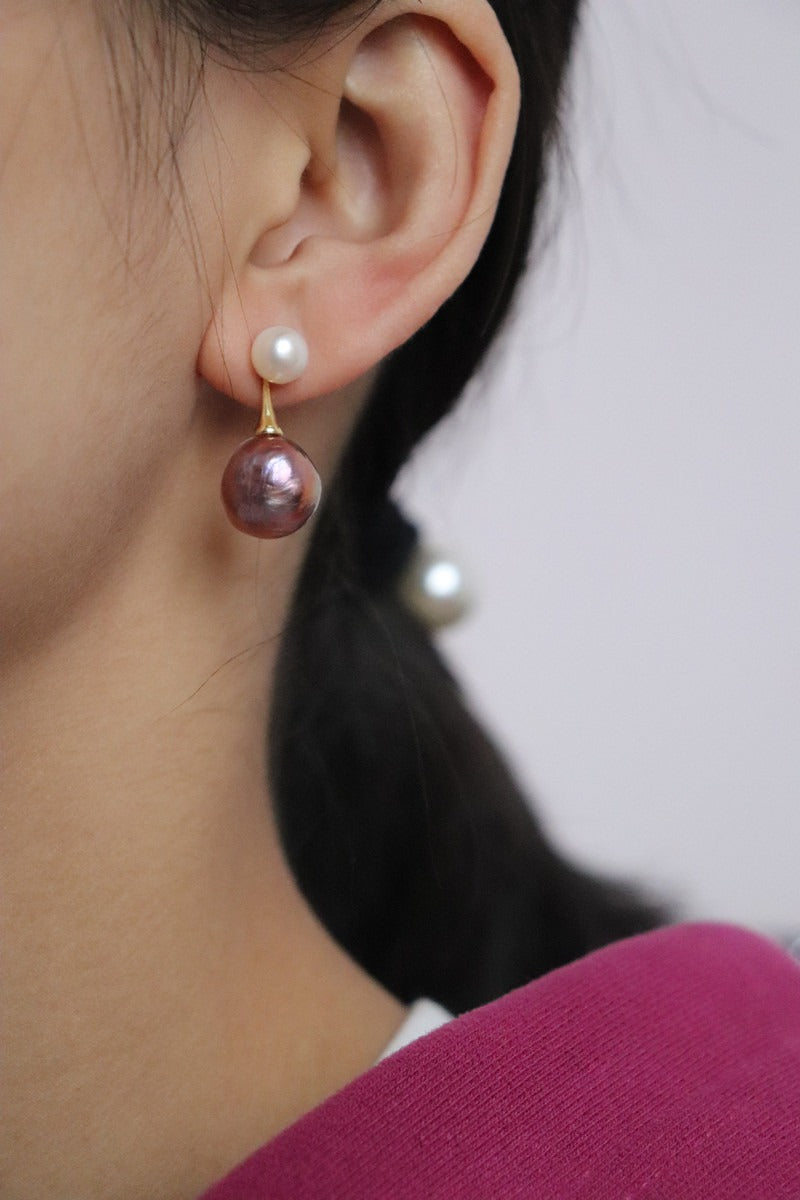 Viola – Elegante Ohrringe mit violetten Perlen