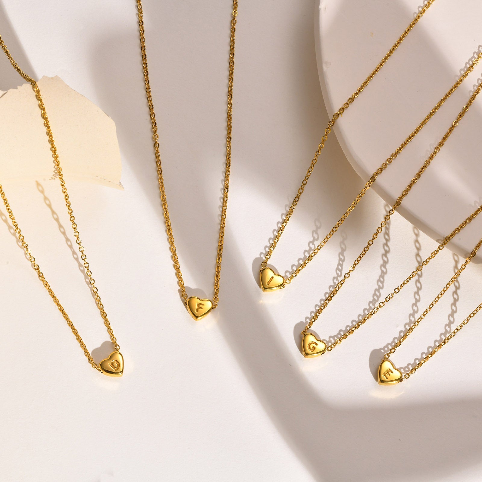 Herz - Initiale Gold Halskette