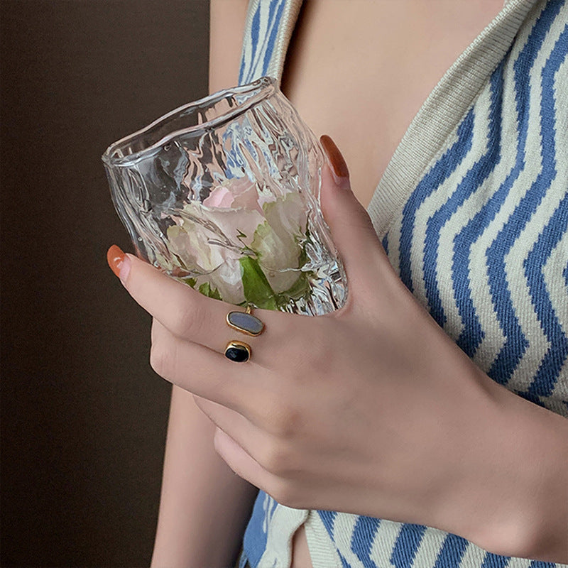 Hana – Offener Eleganter Blauer Emaille-Ring Koreanischer Stil