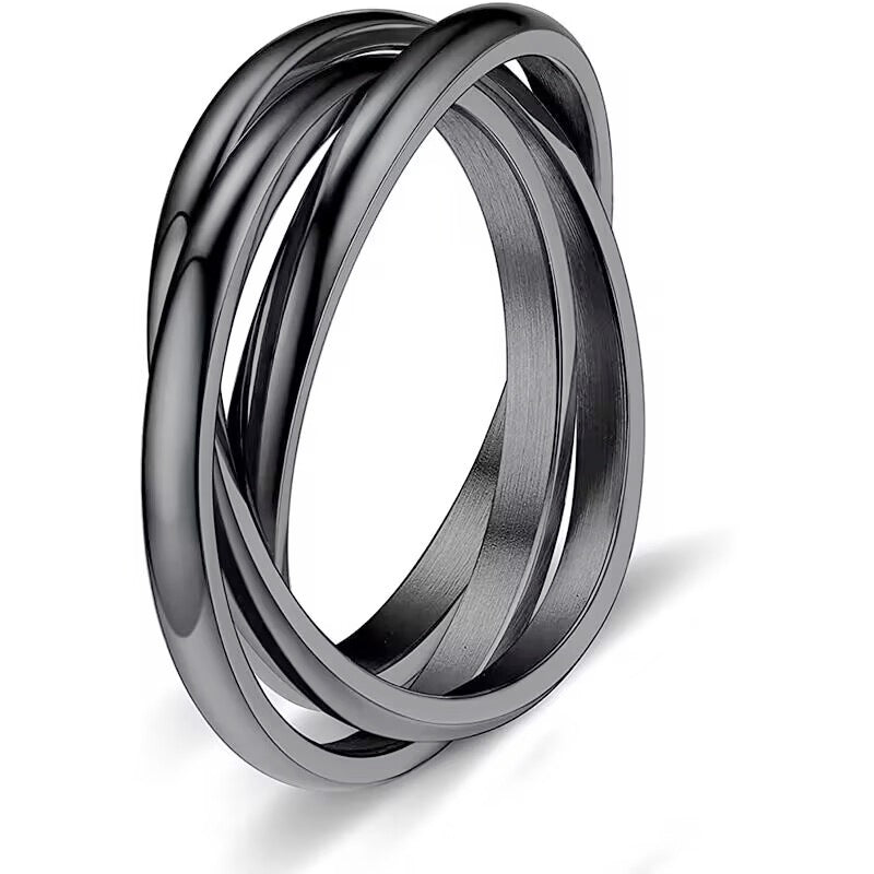 Sansen – Ring Paar Drei Ringe aus Titanstahl