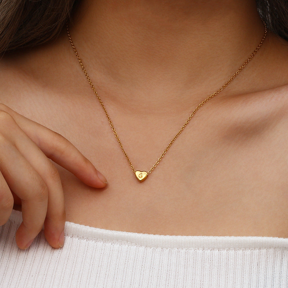 Herz - Initiale Gold Halskette
