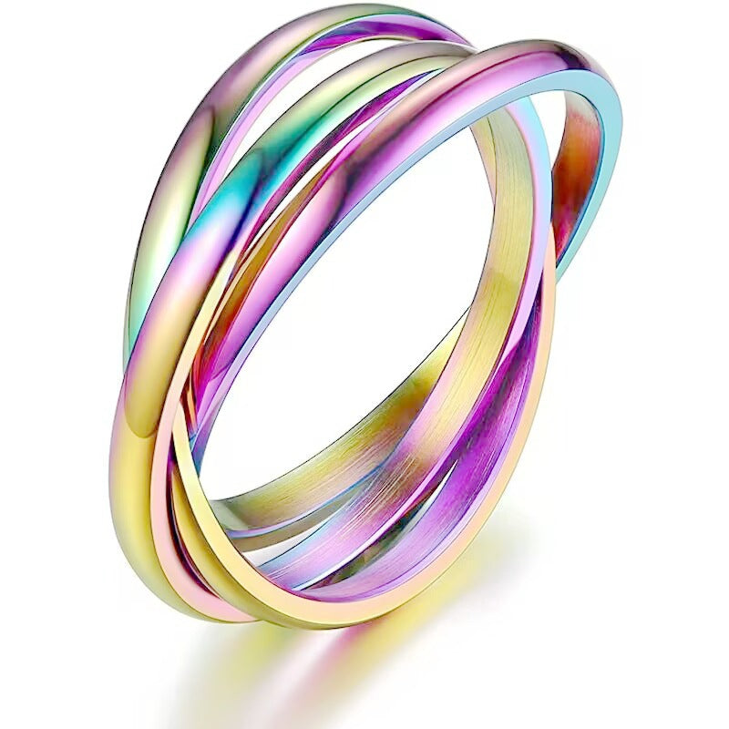 Sansen – Ring Paar Drei Ringe aus Titanstahl