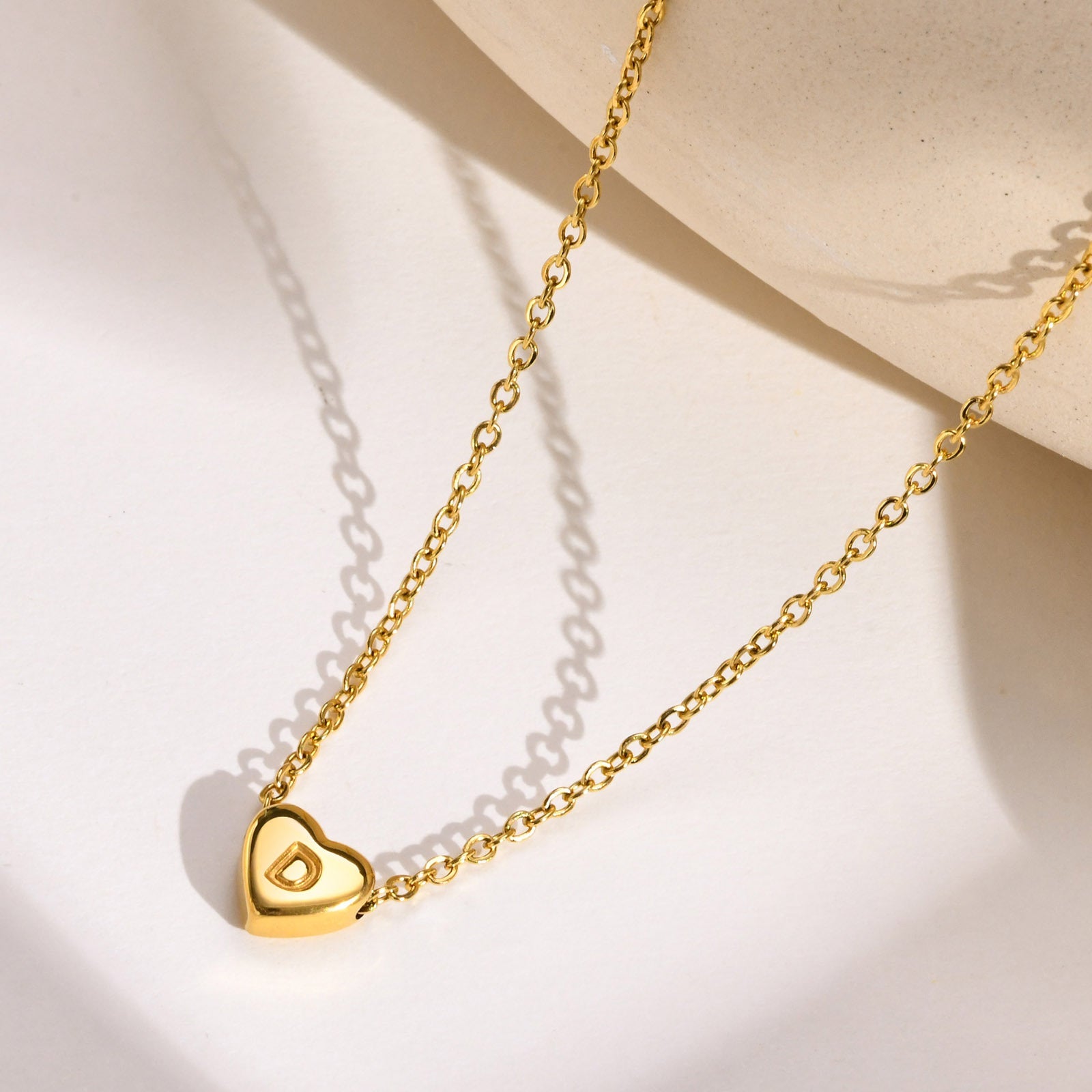 Herz - Initiale Gold Halskette