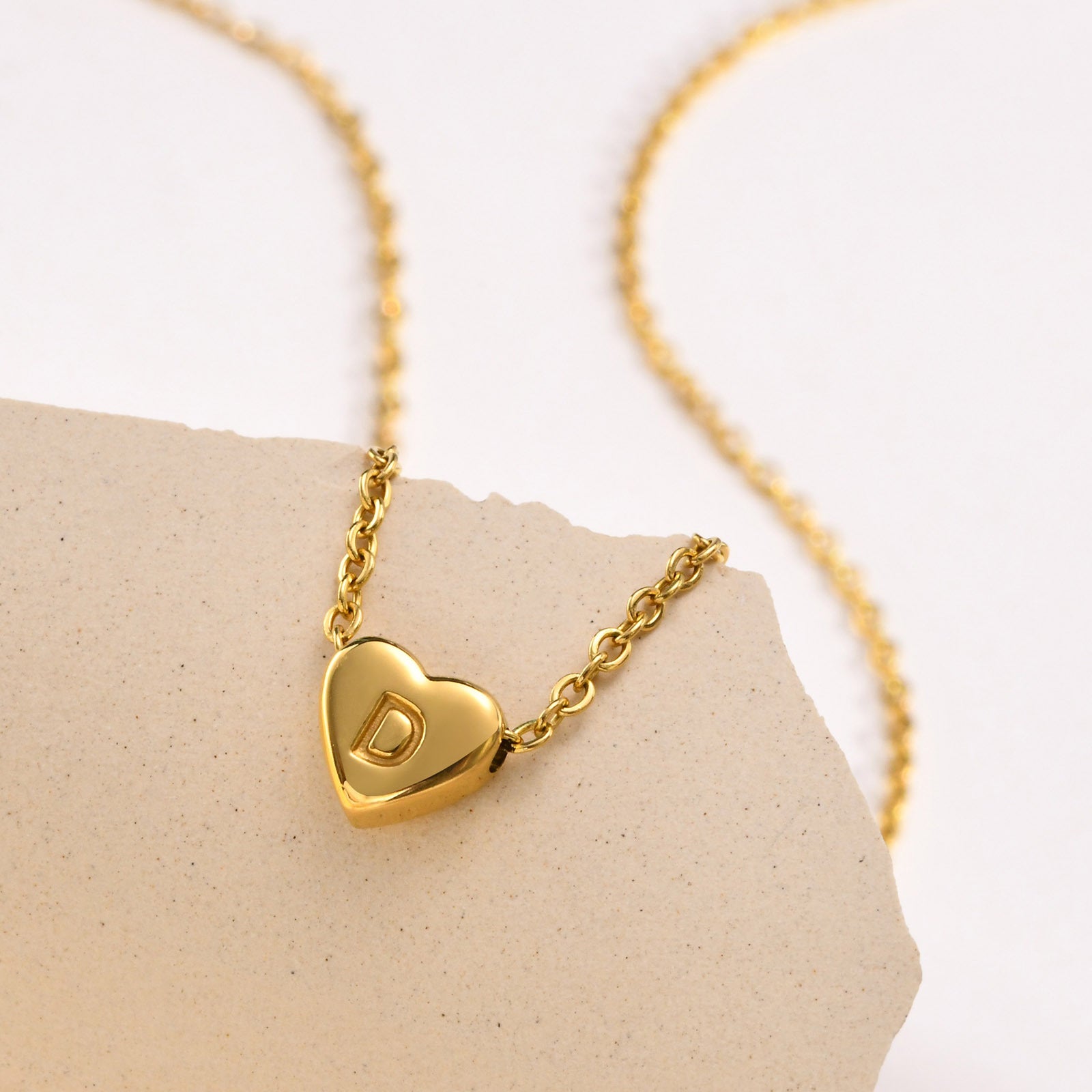 Herz - Initiale Gold Halskette