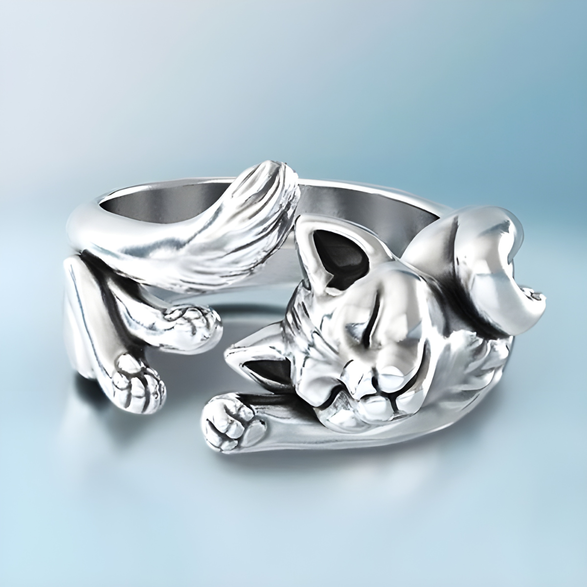 Katya – Ring aus Legierung mit Kätzchen-Design