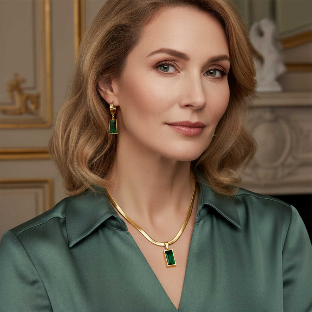 Emmie – Anhänger Emerald und Zirkon