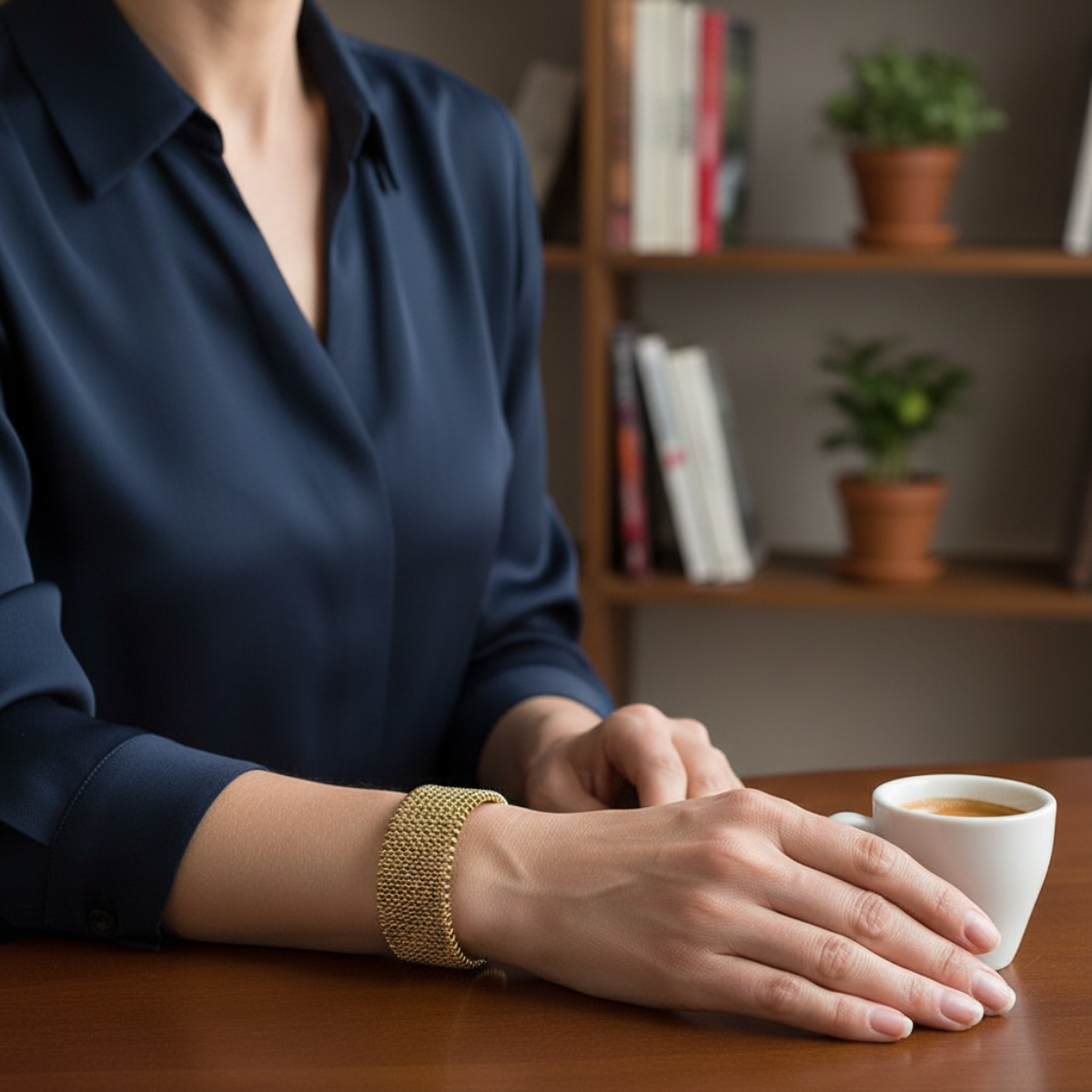 Raya – Armband aus Titanstahl mit geprägtem Kabel