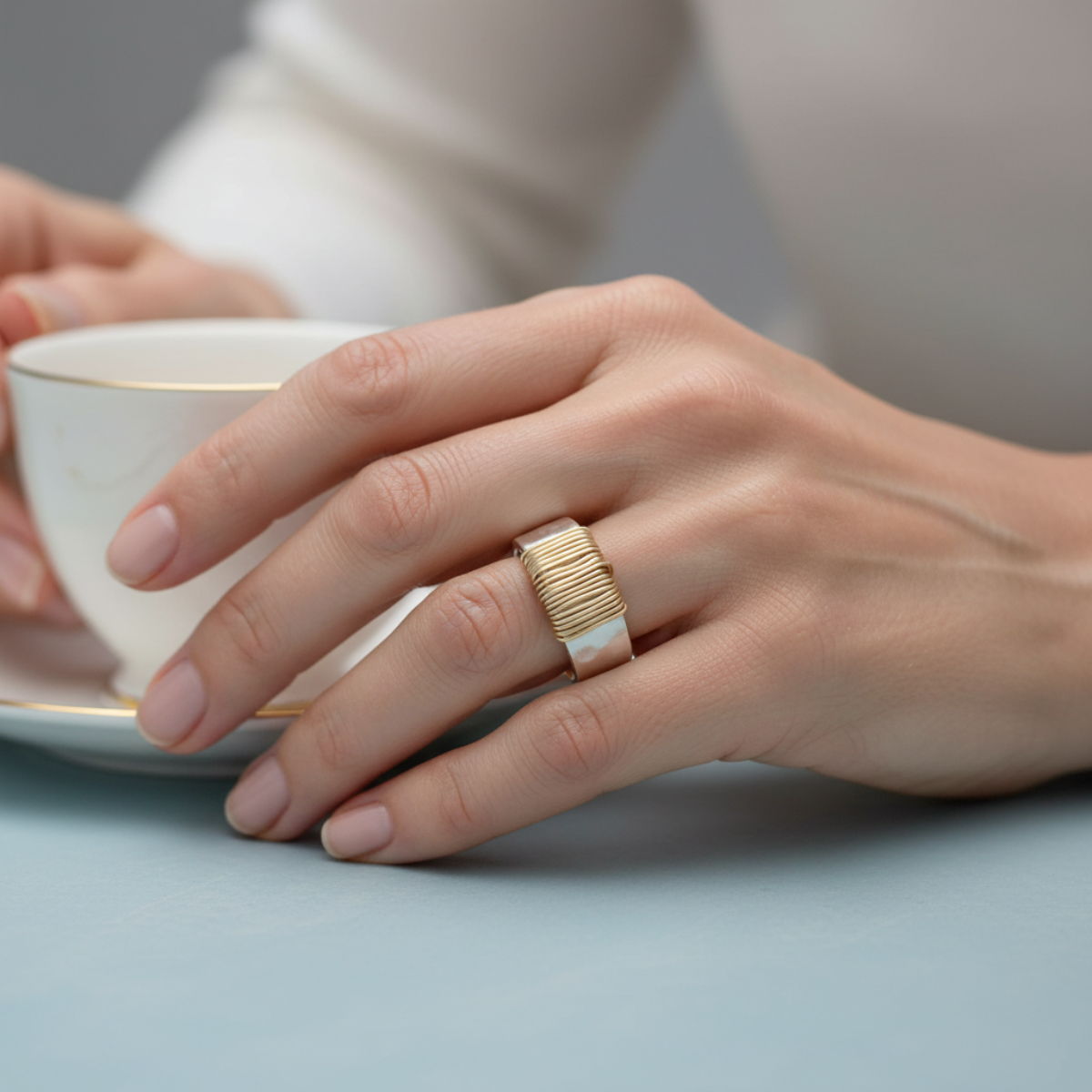 Lysandra – Einfache Geometrische Ring mit Breitem Gesicht