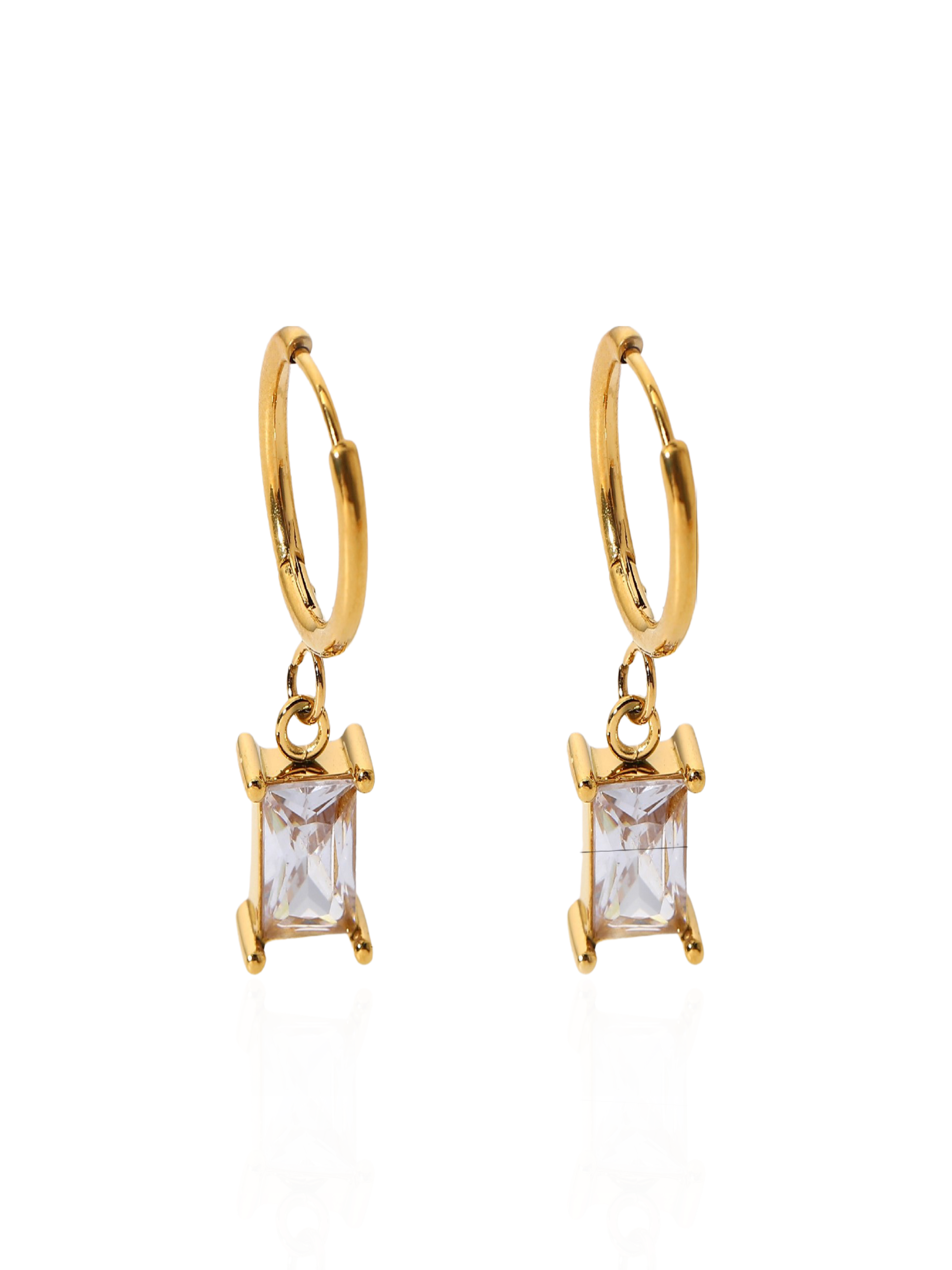 Letvia – Huggie-Creolen mit Diamanten