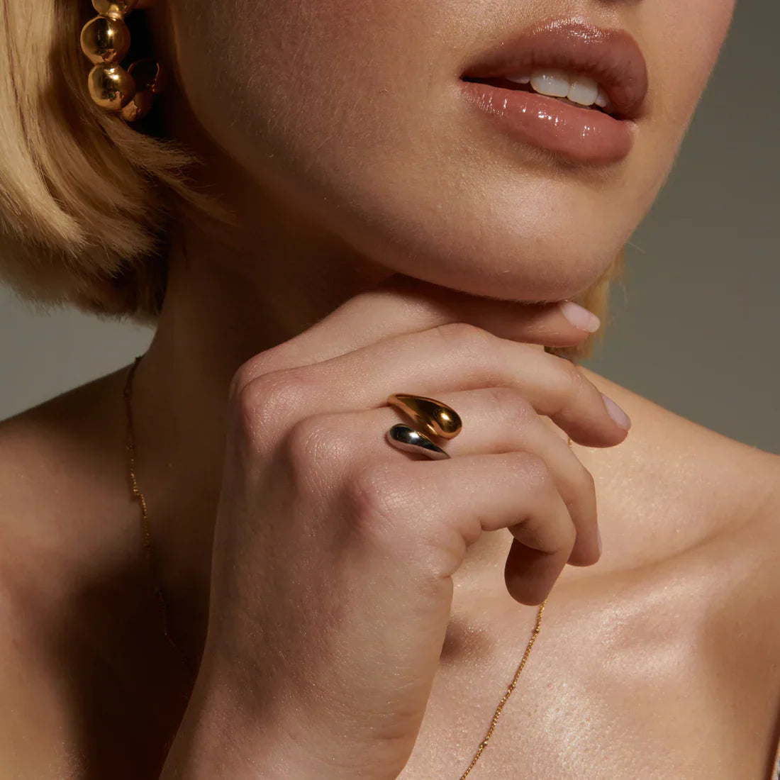 Molly – Ring Tropfenform mehrfarbig