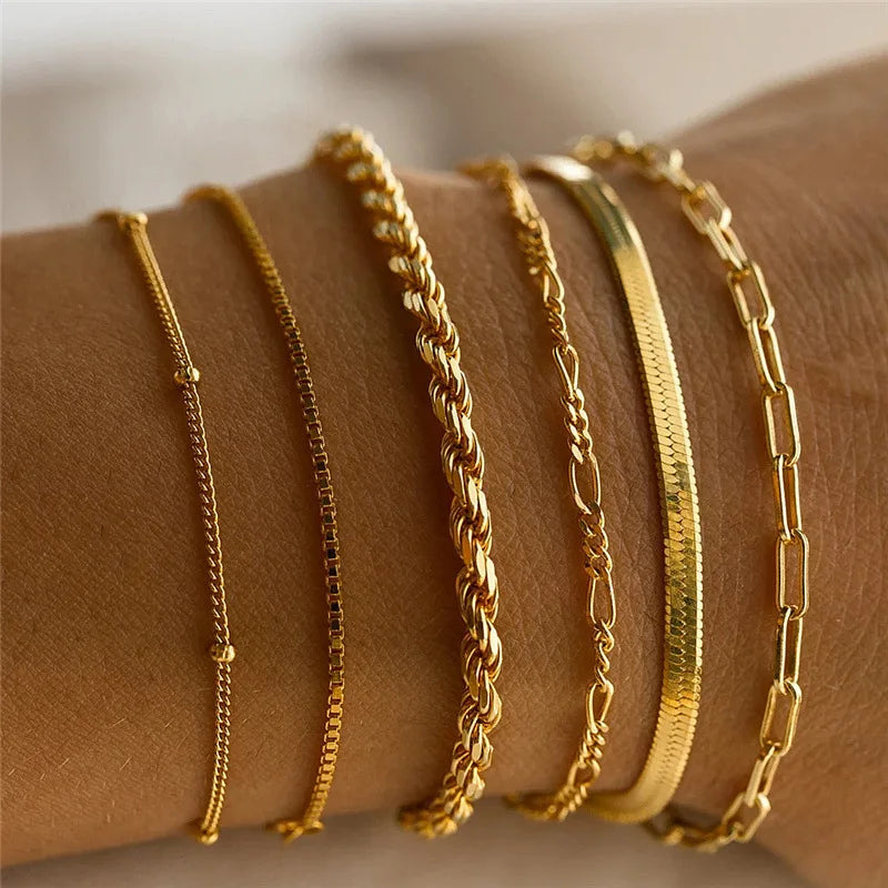 Paige – Ensemble von 6 Multi-Schicht-Armbändern
