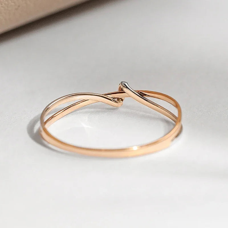Eleane – Ring Unendlichkeit Zweifarbig Elegant