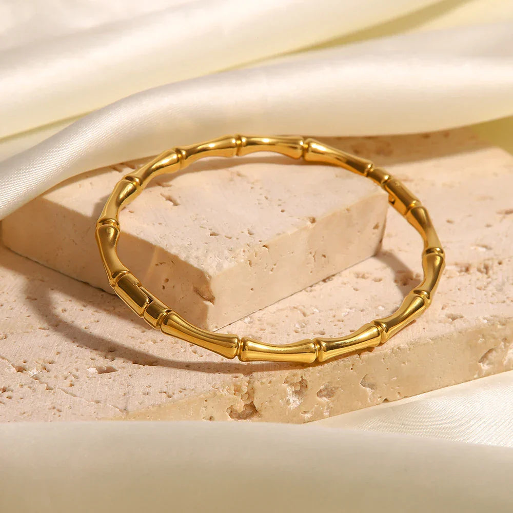 Zen – Manschette Bambus 18 Karat Raffiniert