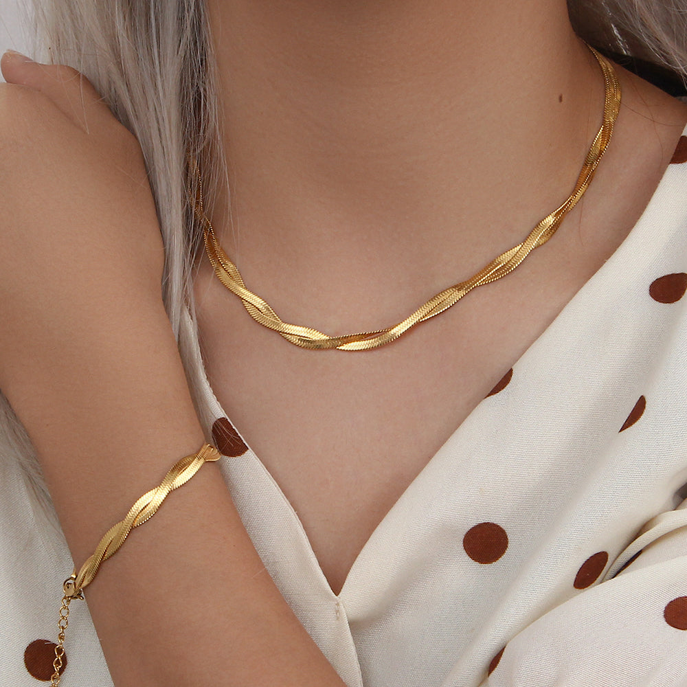 Miya – Set Gedrehte Schlangenkette
