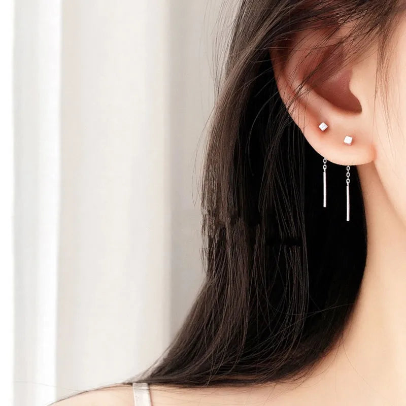 Kaelen – Ohrringe Würfel und Elegante Quasten