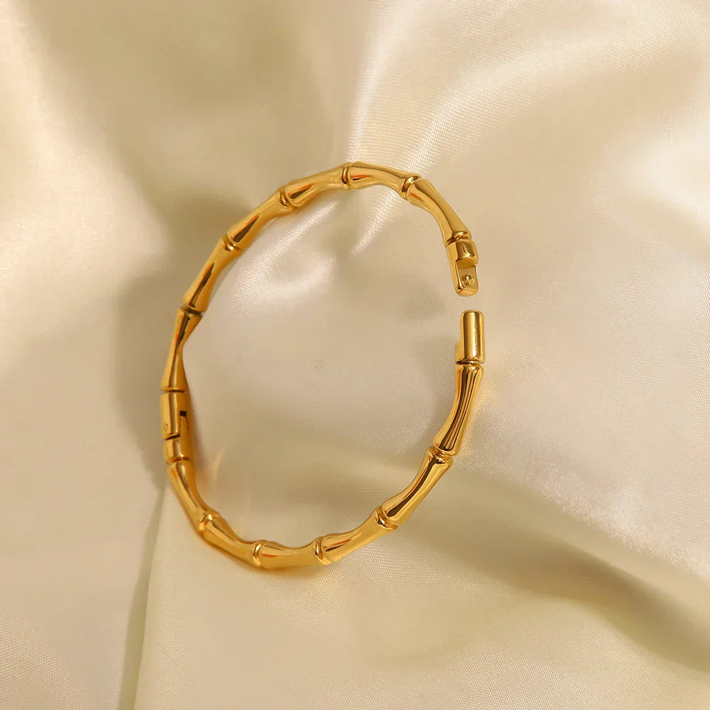 Zen – Manschette Bambus 18 Karat Raffiniert