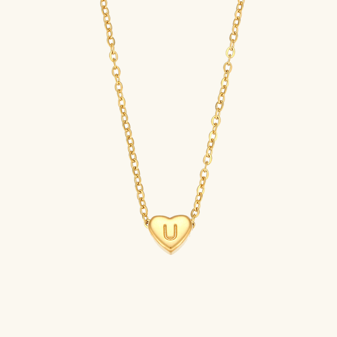 Herz - Initiale Gold Halskette