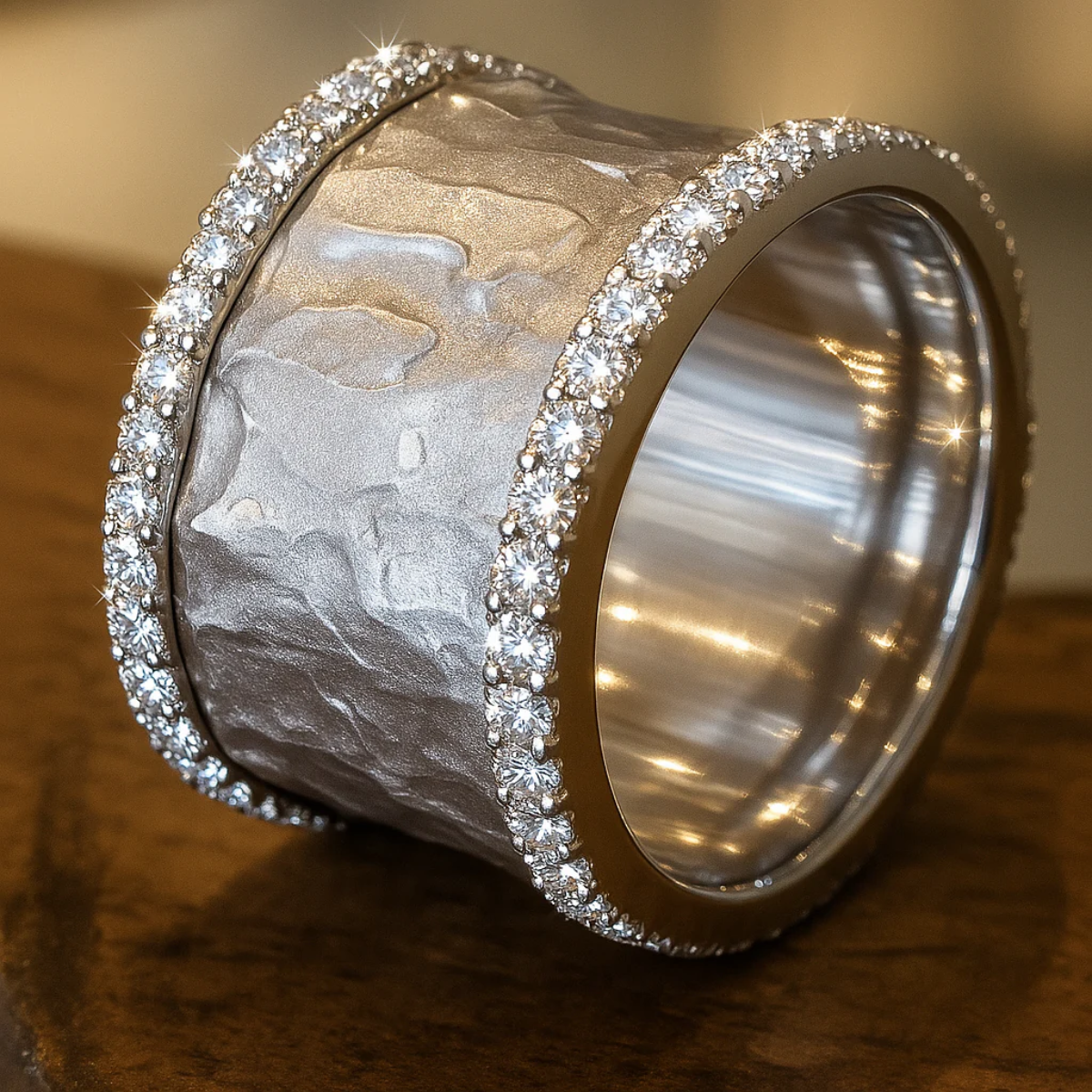 Enora – Vintage Silberring mit Zirkonium besetzt