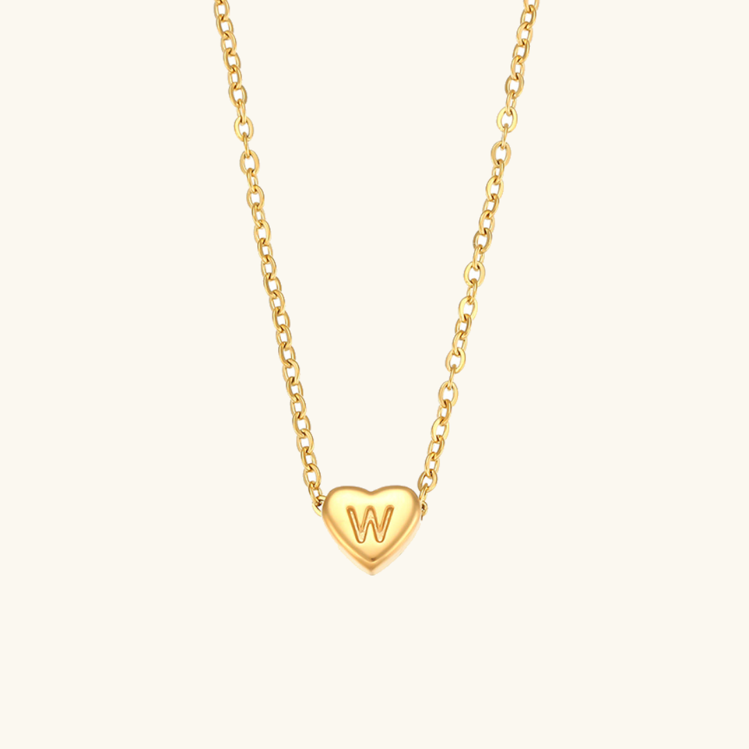 Herz - Initiale Gold Halskette