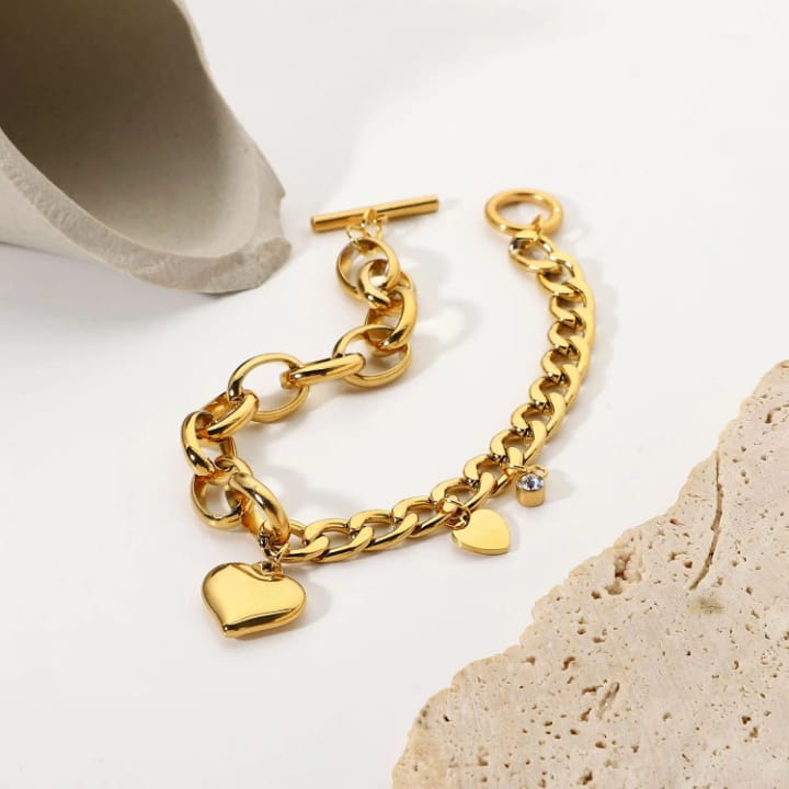 Akira – Elegantes Herzarmband mit Zirkonia