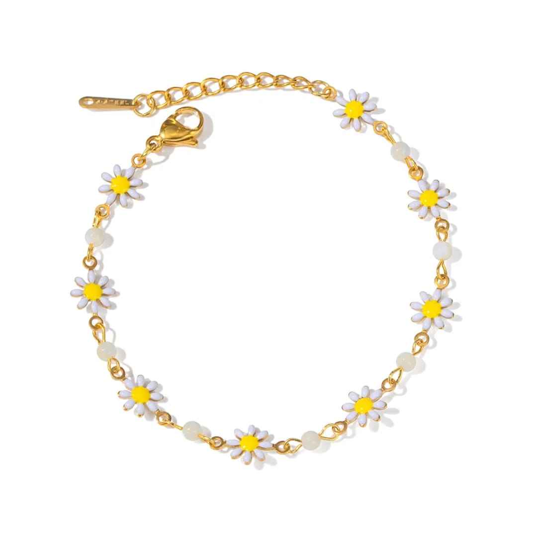 Dalia – Elegantes Florales Margeriten-Armband