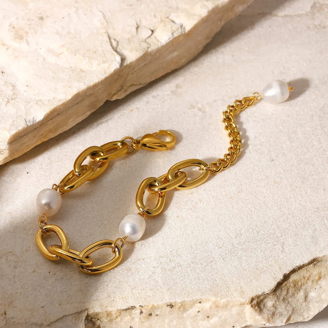 Daniela – Feine Armband mit Weißer Perle