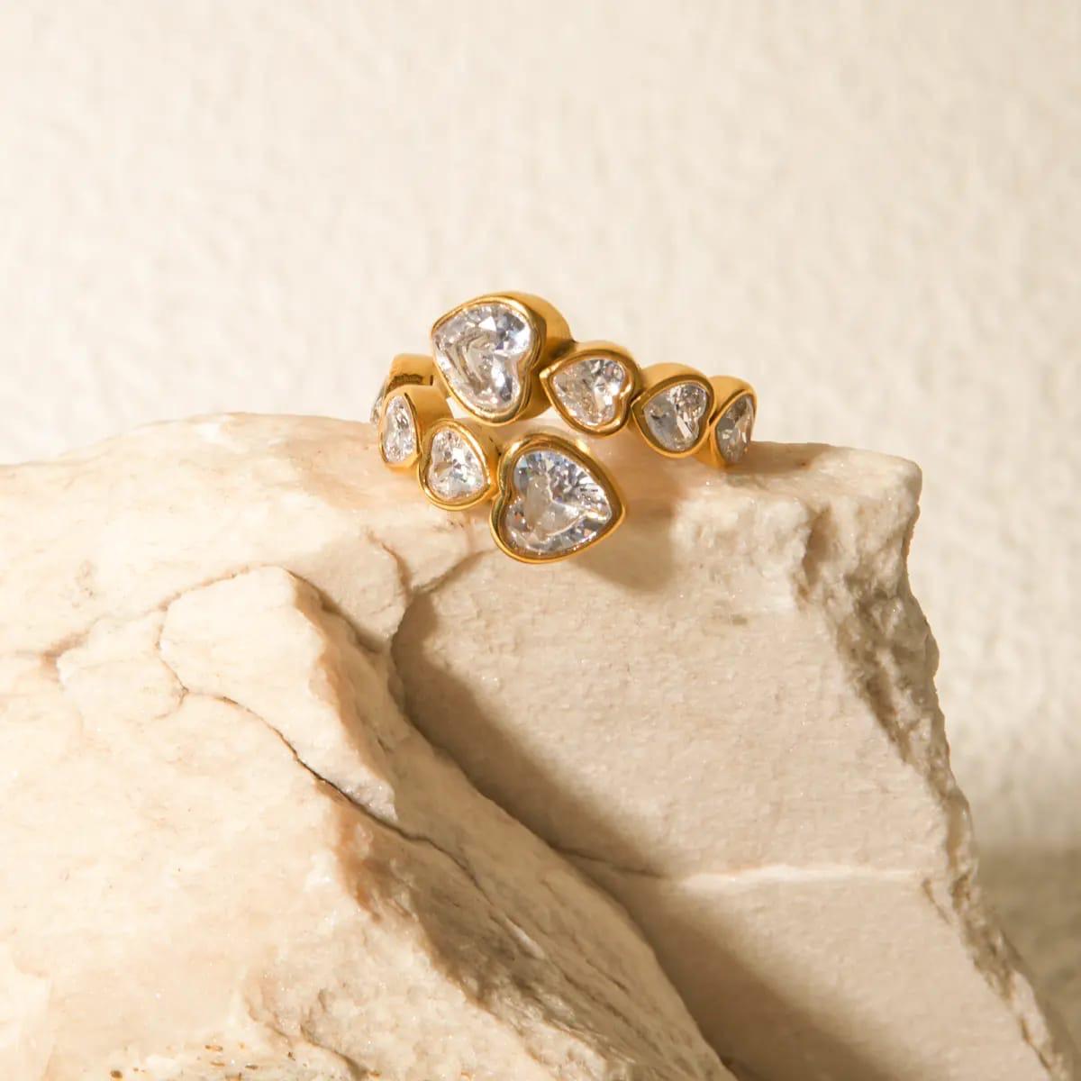 Mikayla – Herzring mit Krista-Krone