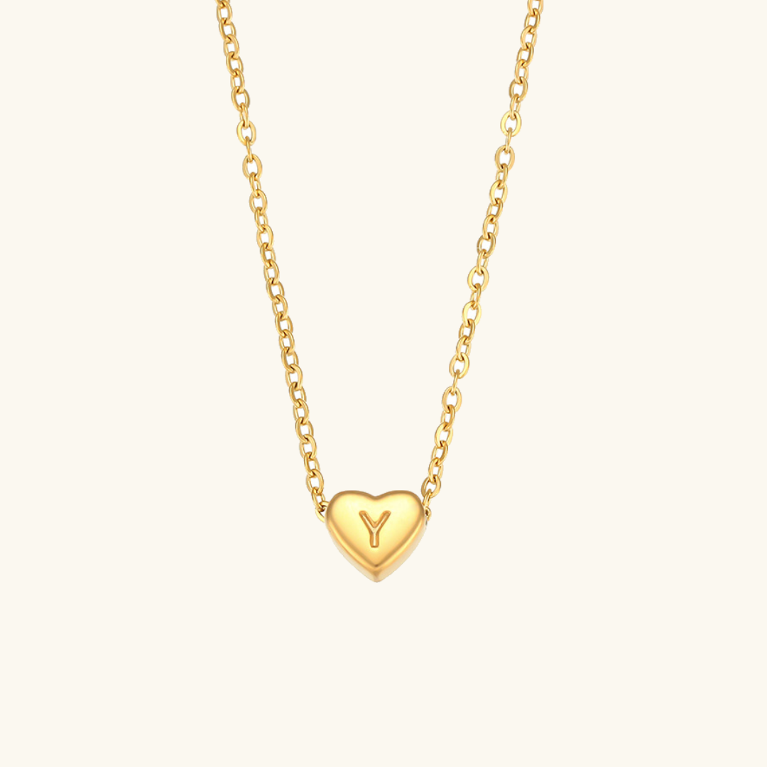 Herz - Initiale Gold Halskette