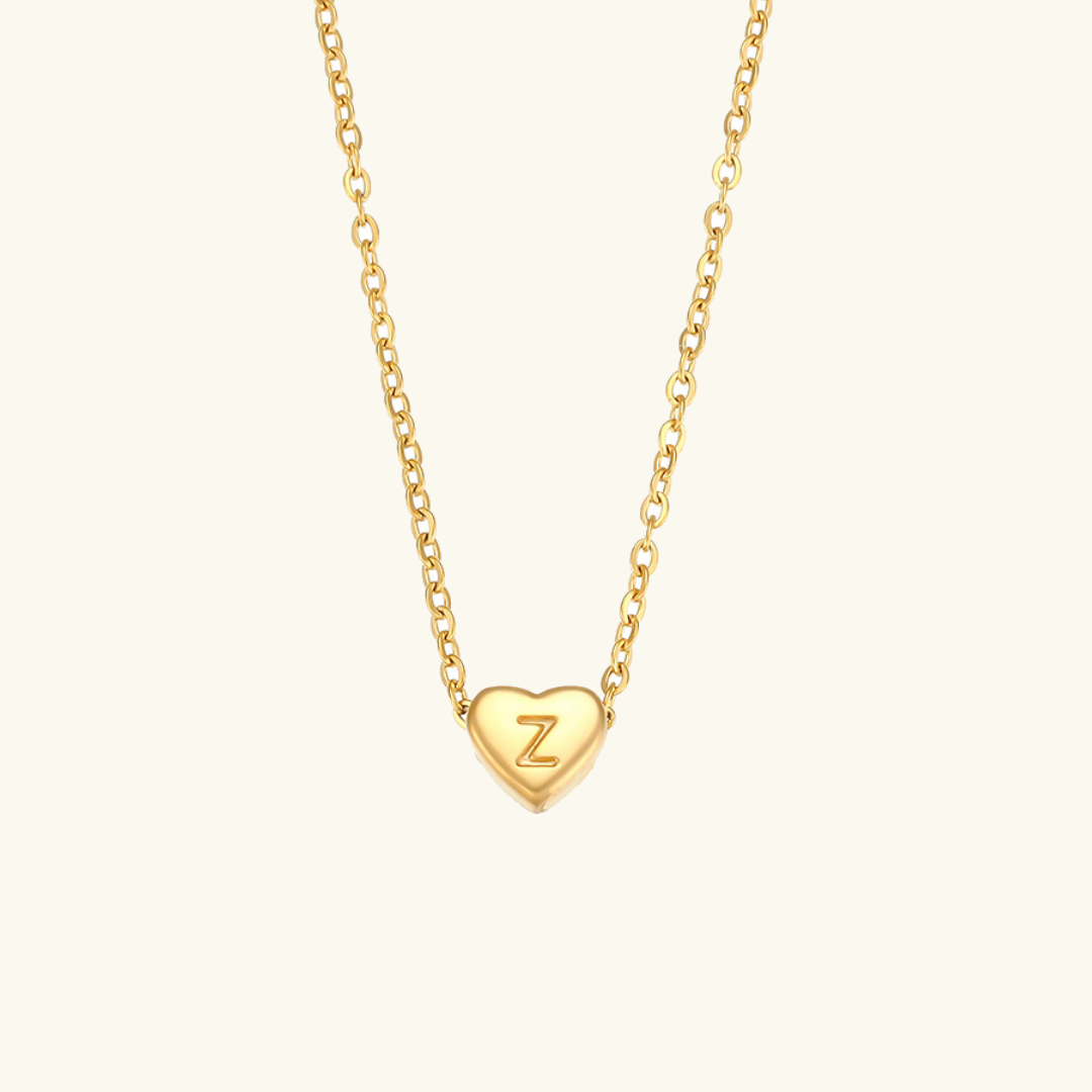 Herz - Initiale Gold Halskette