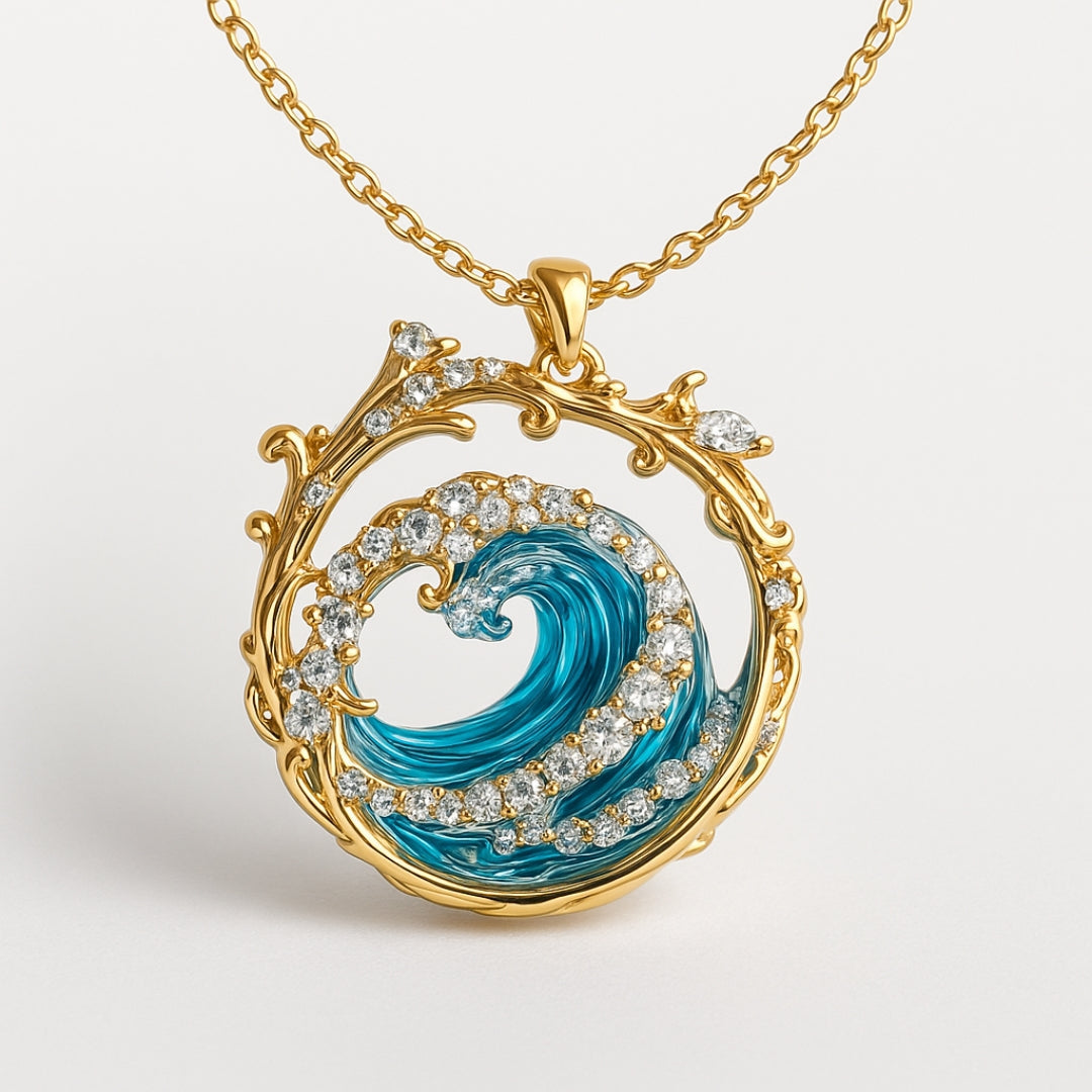 Oceana – Minimalistische Goldene Halskette mit Meerescharme