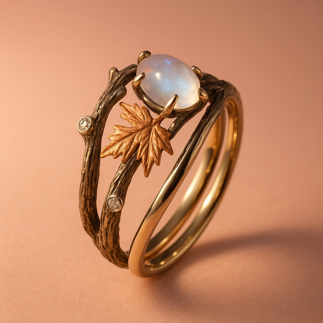 Celestia – Ring Mondstein mit natürlichem Charme