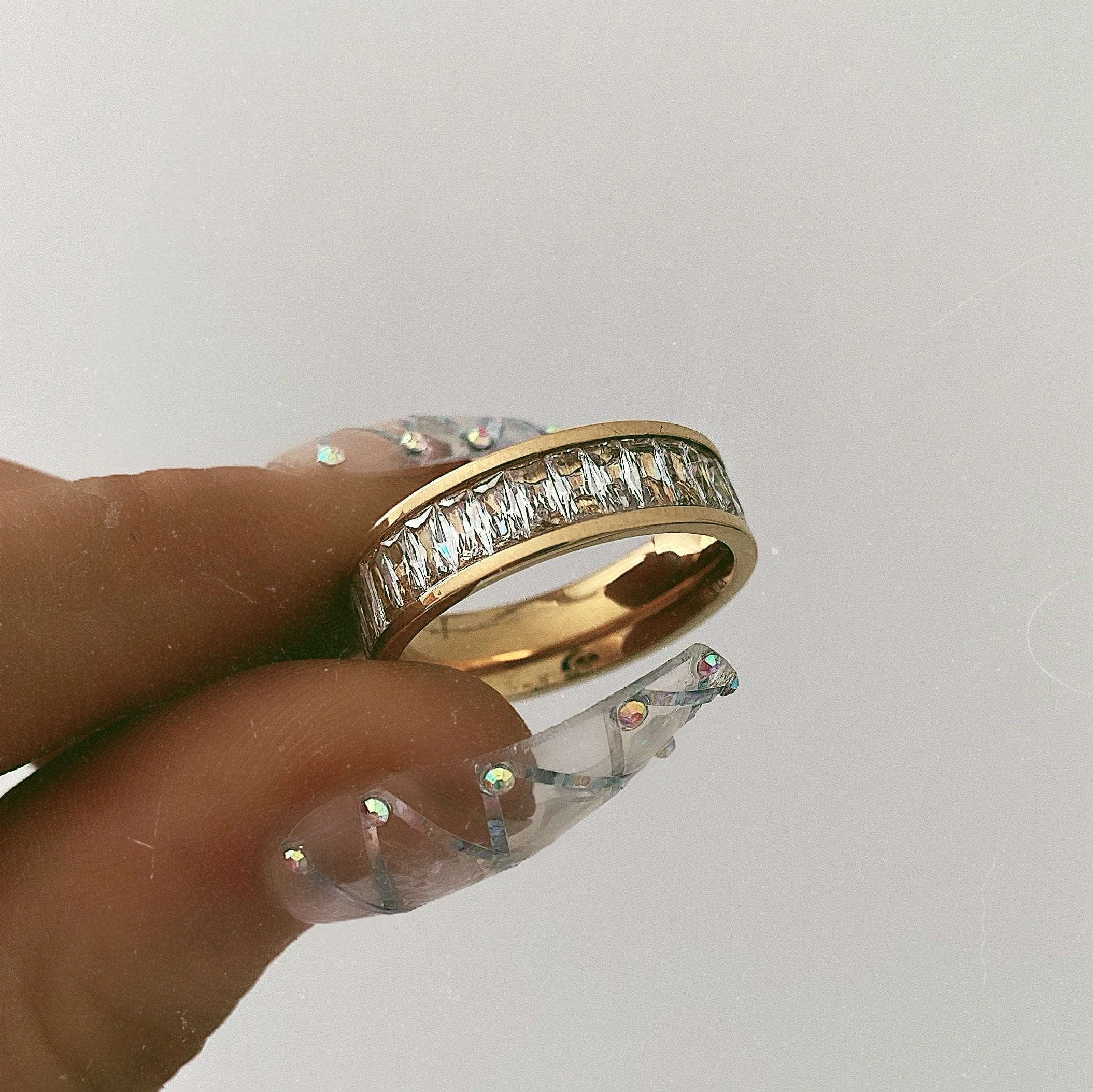 Klarissa – Diamantierter Ring aus Edelstahl