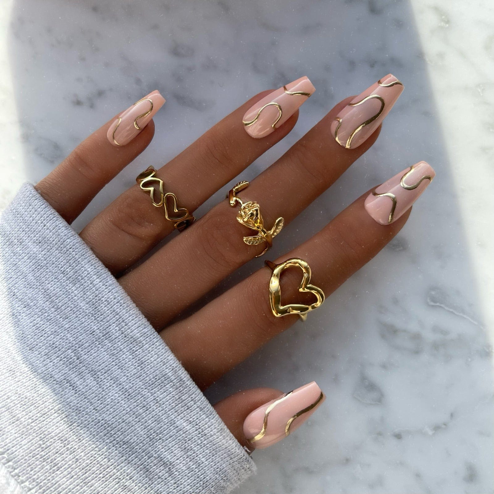 Anne – Elegante Ring aus titanbeschichtetem Stahl