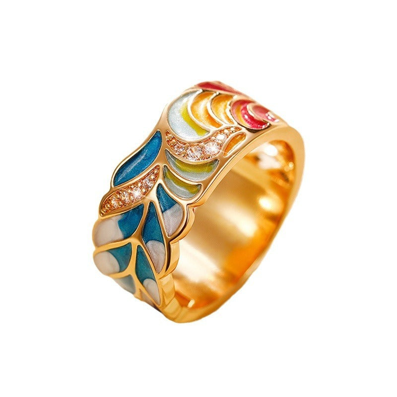 Isolde – Ring mit handgemalten Blumenflüstern