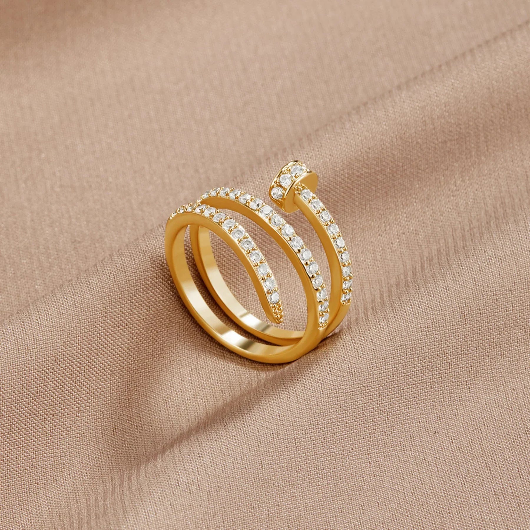Sadie – Bague Clou Spirale Design Einzigartig für Frauen