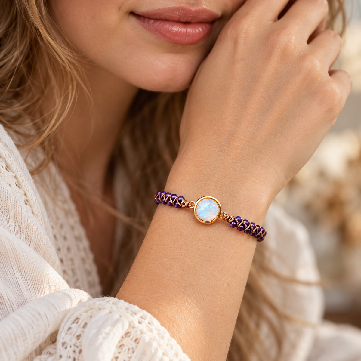 Damen Verstellbares Perlenarmband