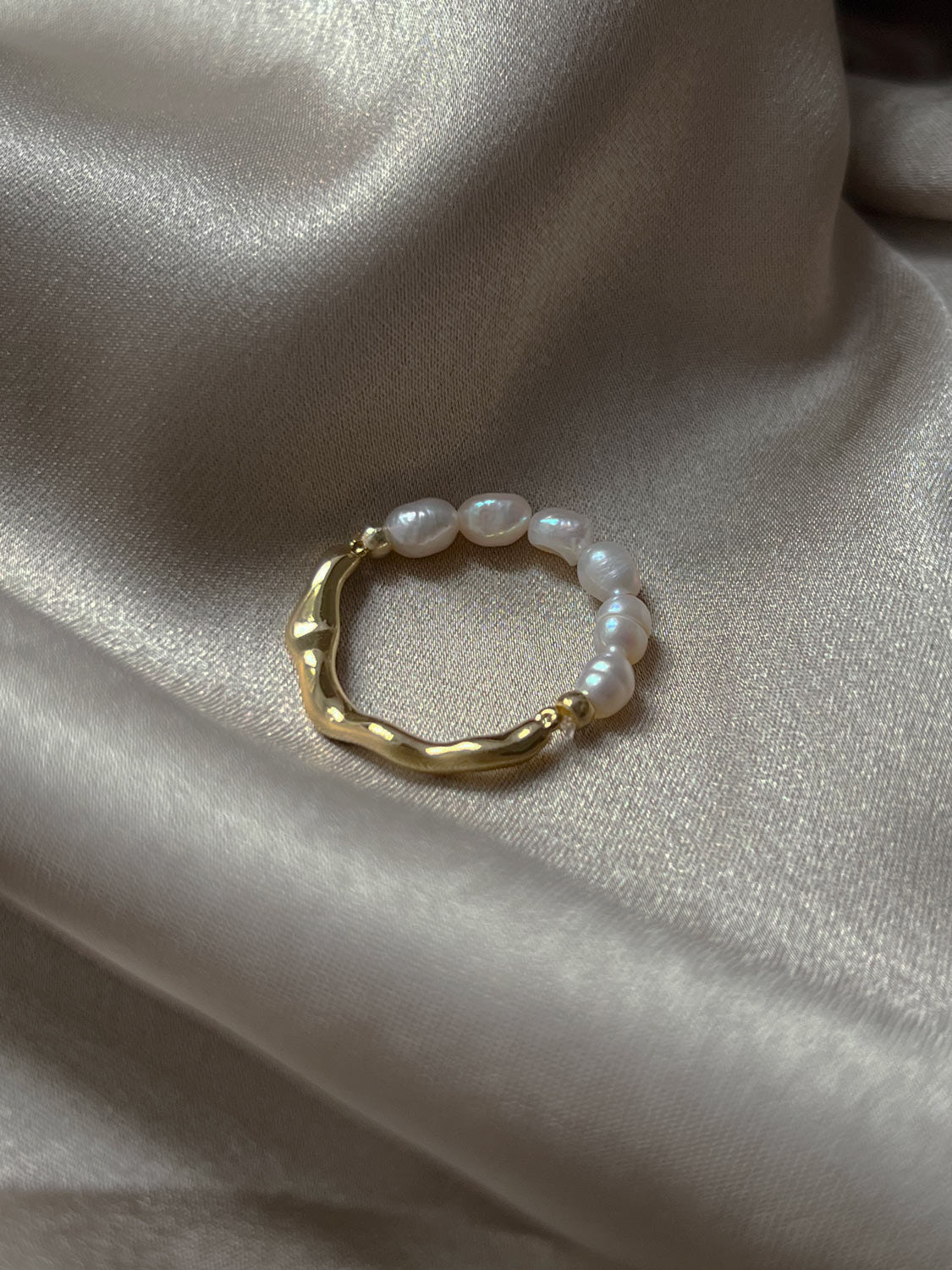 Jane - Duality Gold und Perlen Ring