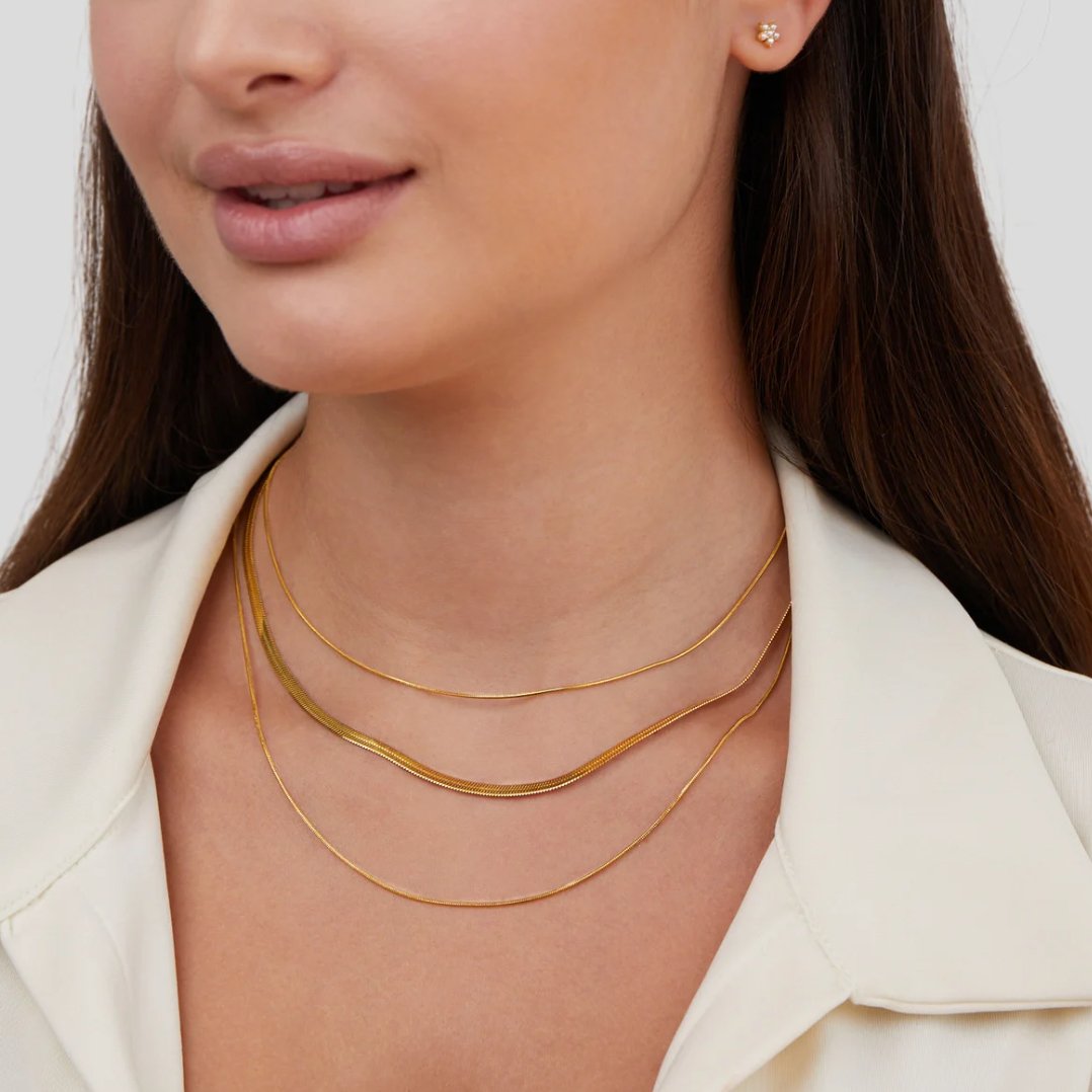 Alix – Goldene Mehrreihige Kette