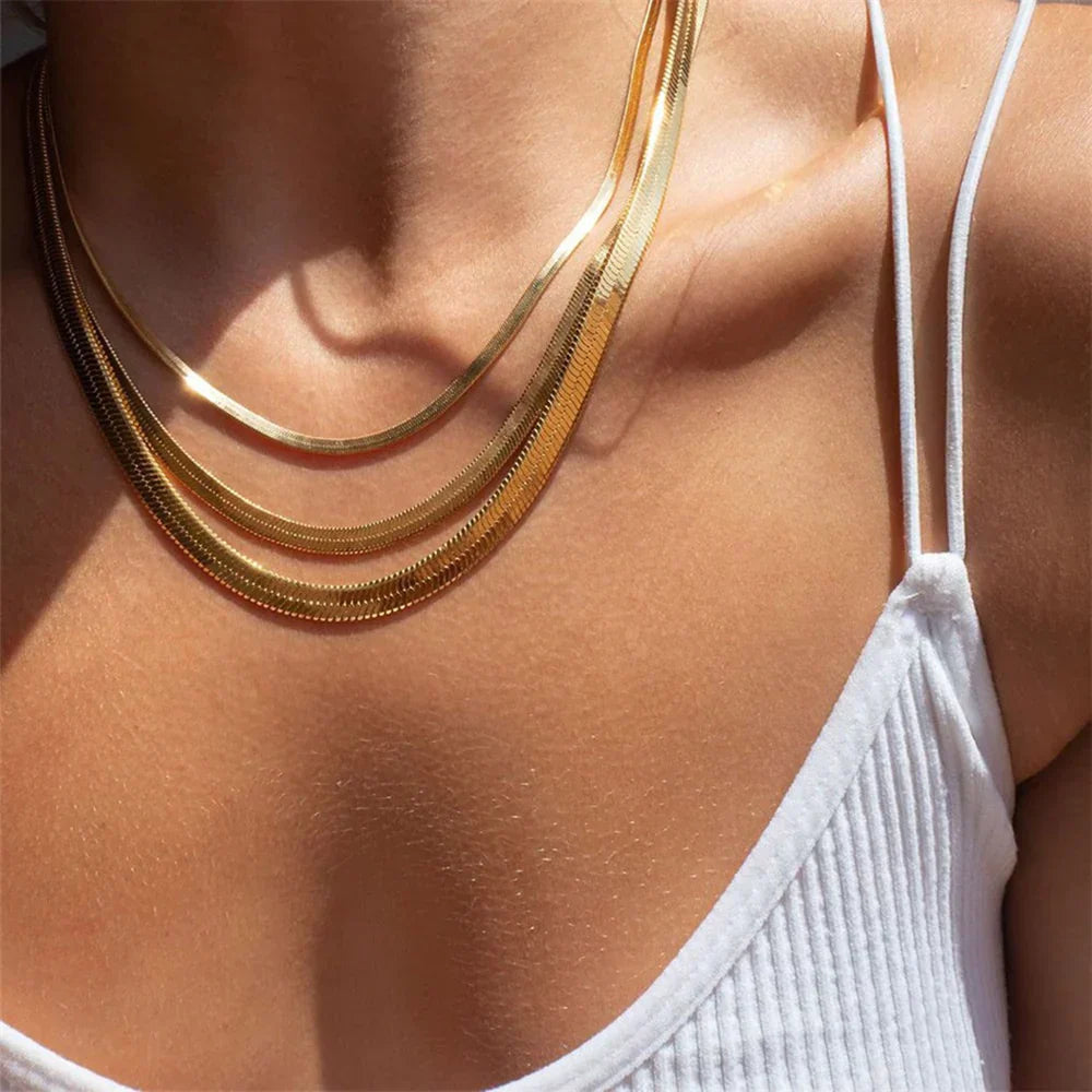 Elizabeth – Collier Schlangenkette Gold