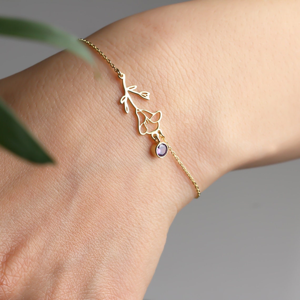 Geburtsblumen-Armband - Geburtsstein-Armband