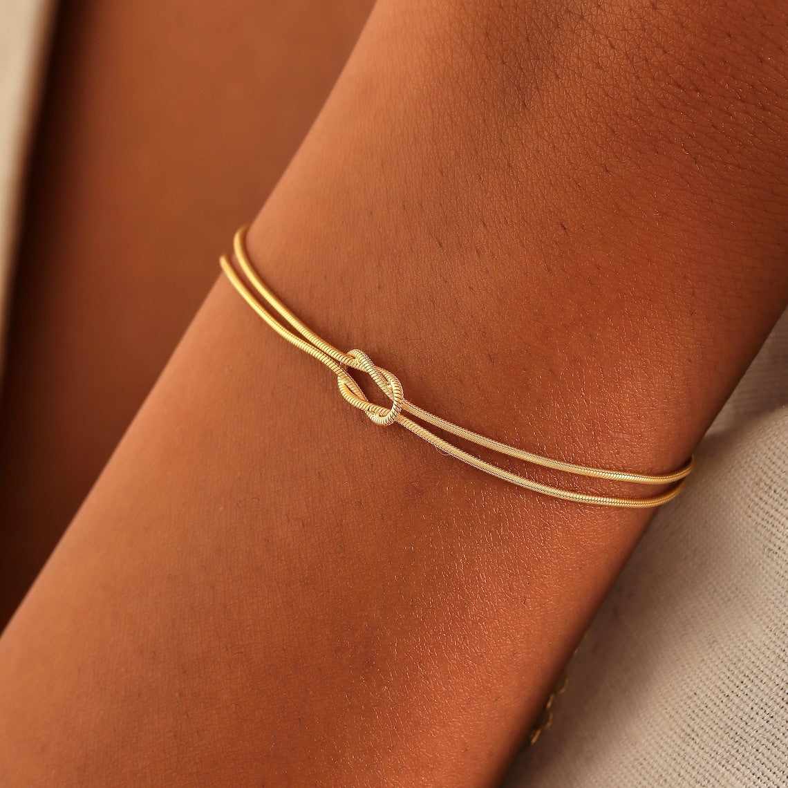 Knoten-Armband - Schlangenketten-Knoten-Armband