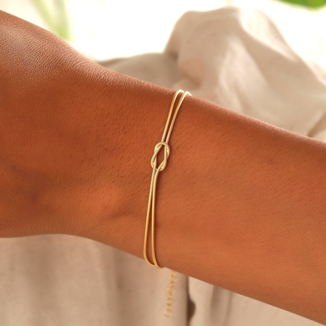 Knoten-Armband - Schlangenketten-Knoten-Armband