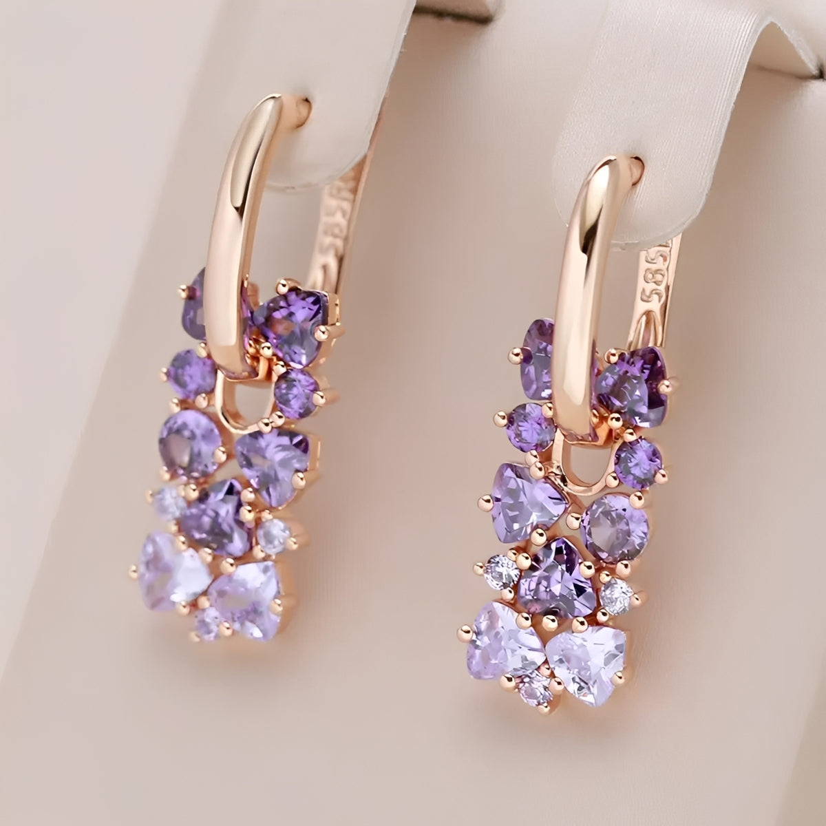 Joshi – Elegante Ohrringe Lila