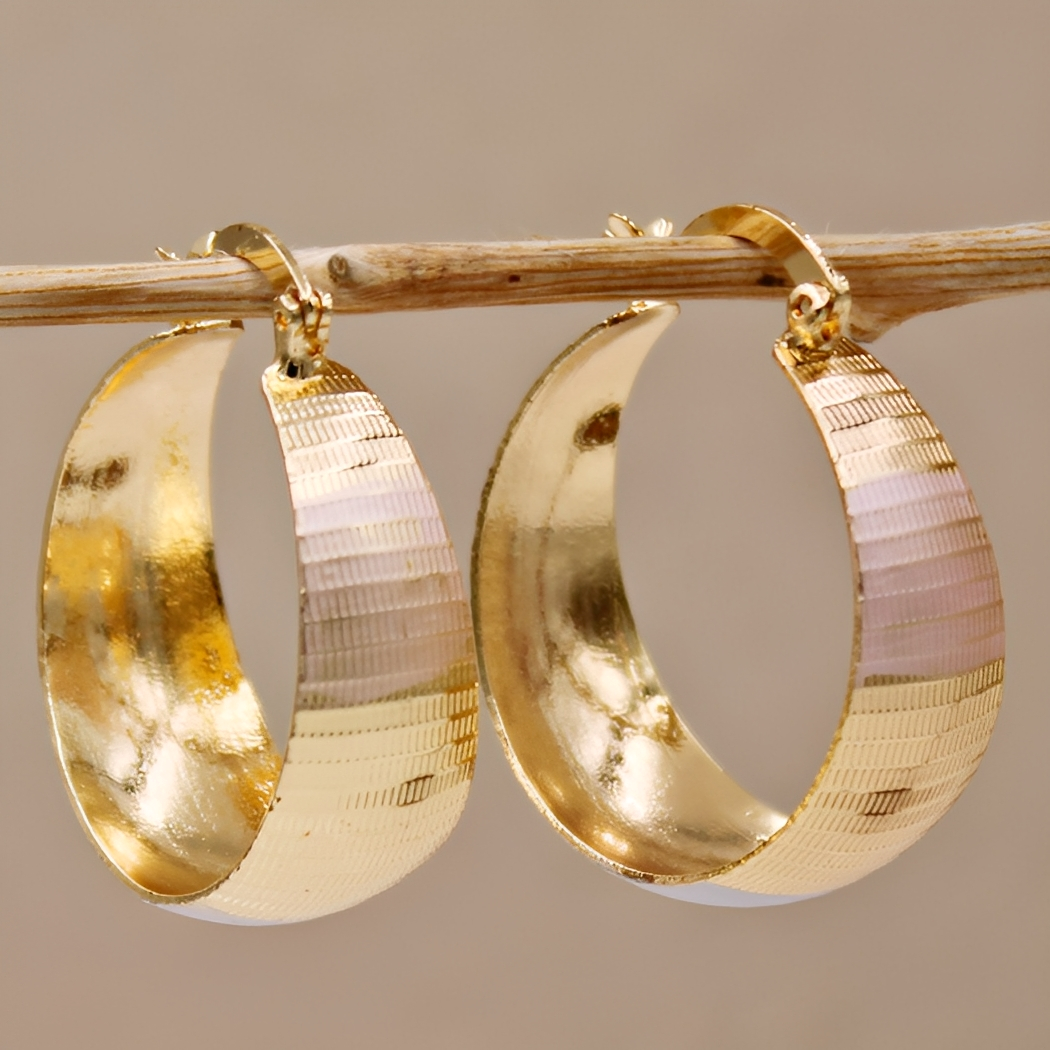 Lena – Goldene Ohrringe Eleganz Luxus